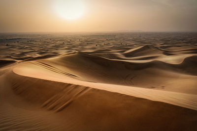 Scenic view of desert against sky