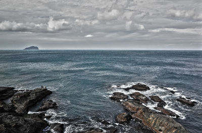 Scenic view of sea against sky