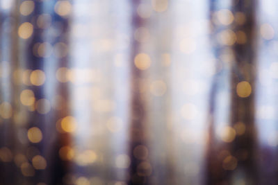 Defocused image of lights