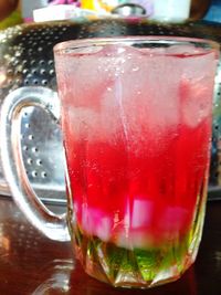 Close-up of drink on table