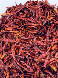 Close-up of dried chili peppers