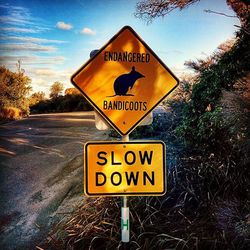 Low angle view of information sign