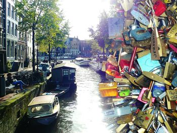 Boats in water