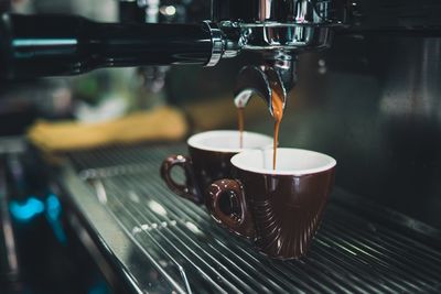 Close-up of coffee on table