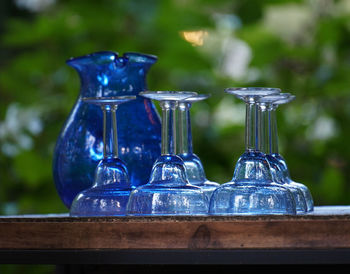 Close-up of wine glass on table