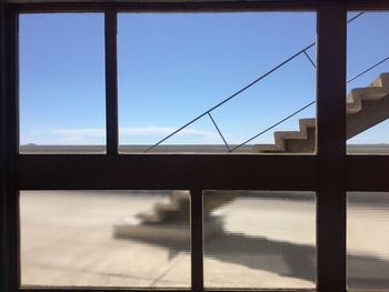 Close-up of window against clear sky