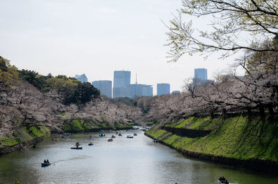 Bridge over river against sky