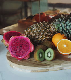 Close-up of fruits on table