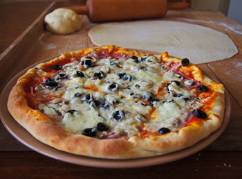 Close-up of pizza