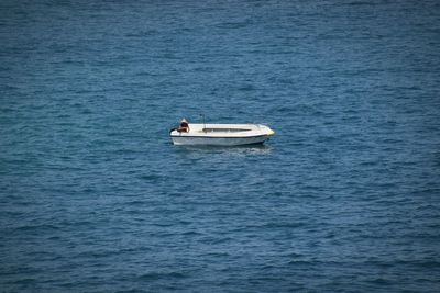 Man sailing on sea