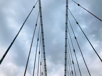 Low angle view of bridge against sky