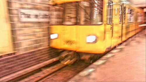 Train at railroad station platform