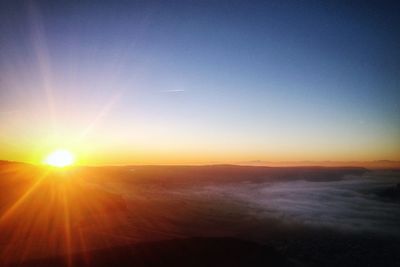 Sunset over landscape