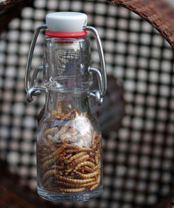 Mealworms in a bottle