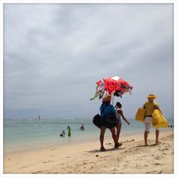 Tourists on beach