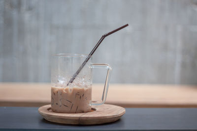 Close-up of drink on table