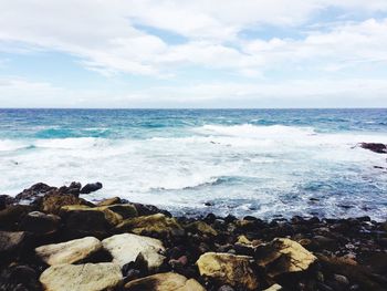 Scenic view of sea against sky