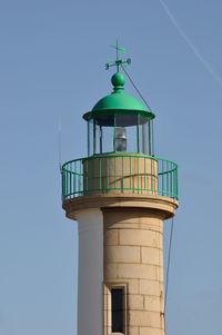 Low angle view of lighthouse against sky