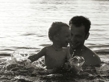 Woman in water