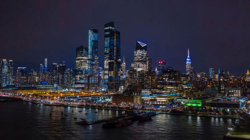 Amazing panorama view of new york city skyline 