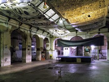 Interior of abandoned building