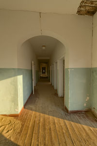 Empty corridor in building