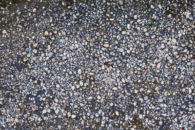 High angle view of stones on beach