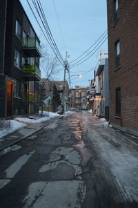 Road leading towards buildings