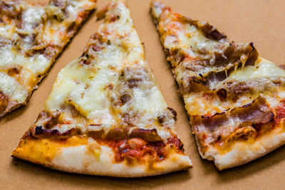 Close-up of pizza on plate