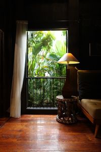 Table by window at home