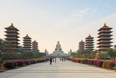 Buddha statue at fo guang shan against sky