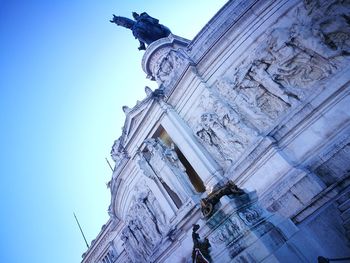 Low angle view of statue of building