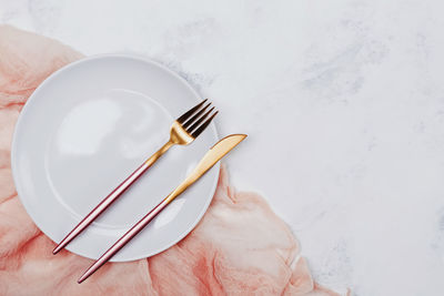 High angle view of food on table
