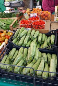 Vegetables for sale at market stall