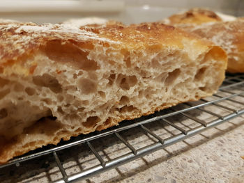 Close-up of bread in plate