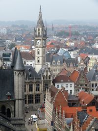 Aerial view of buildings in city