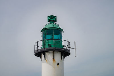 Low angle view of lighthouse against sky