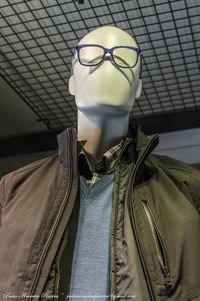 Close-up of mannequin