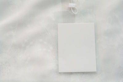 High angle view of beer glass on table