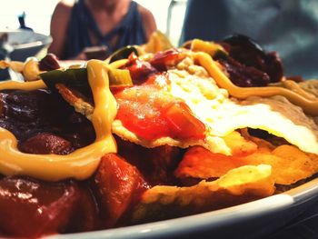 Close-up of food in plate