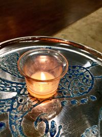 Close-up of tea light candle