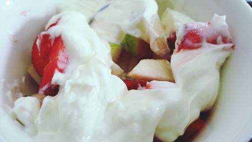 Close-up of ice cream in plate