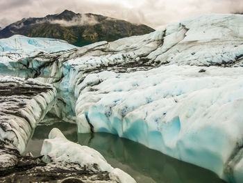 Scenic view of frozen lake