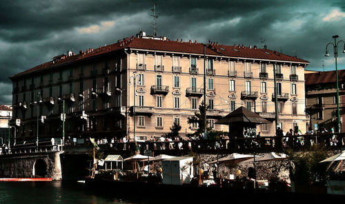 View of building against cloudy sky