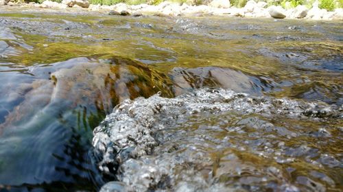 Close-up of water flowing