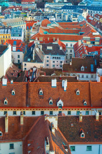 High angle view of townscape