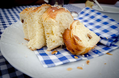 Close-up of bread on table