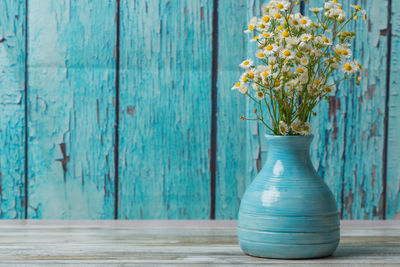 Close-up of vase on table