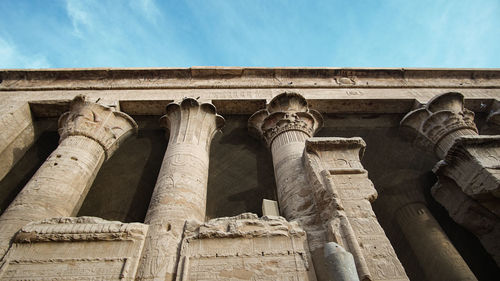 Horus temple columns detail beautiful hieroglyphic edfu temple egypt landmark