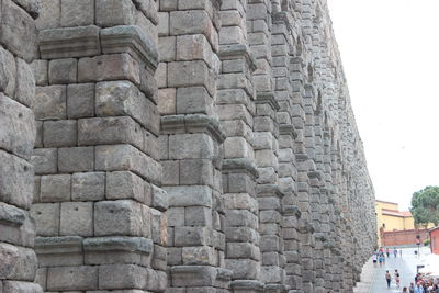 View of brick wall against sky